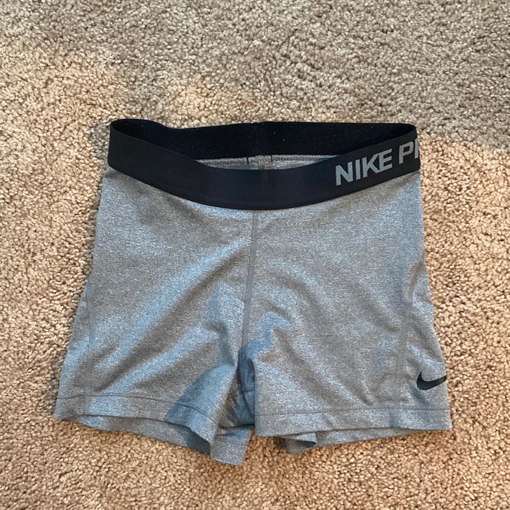 Grey Nike Pro shorts